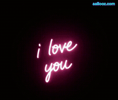 Neon Sign Saying I Love You GIF