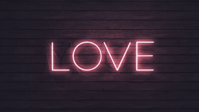 Neon Sign Saying Love GIF