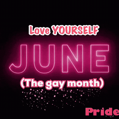 Neon Sign Saying Love Yourself June GIF