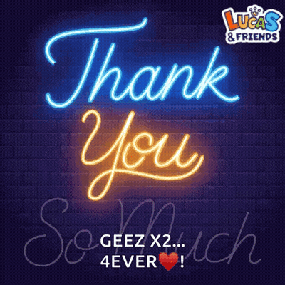 Neon Sign Saying Lucas & Friends GIF