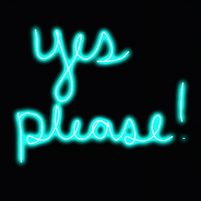 Neon Sign Saying Yes Please GIF