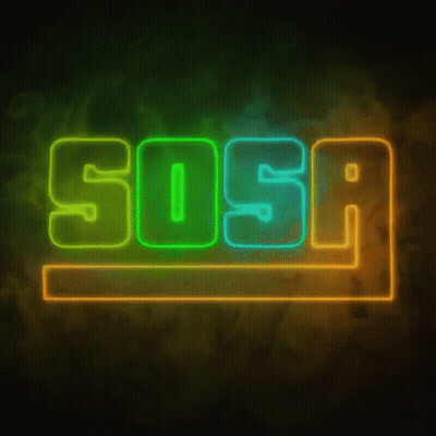 Neon Sign Sosa On Dark Wall GIF