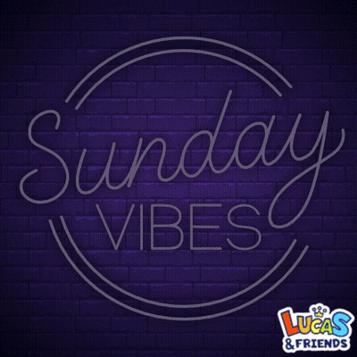 Neon Sunday Vibes Sign GIF