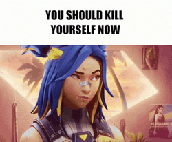 Neon Valorant Kill Yourself Now GIF