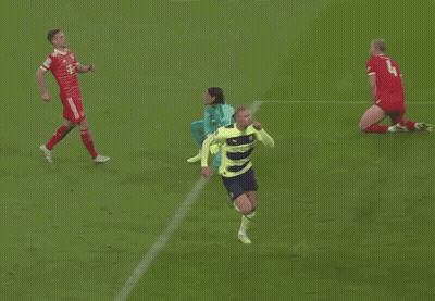 Neon Yellow Blue Etihad Airways Soccer Player Dancing GIF