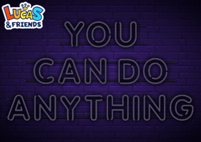 Neon You Can Do Anything Sign GIF