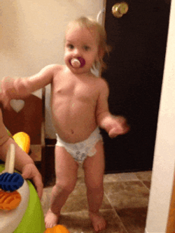 Nepo Baby On Diapers Dancing GIF