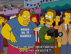 Nerd Comic Guy Revealing Self The Simpsons GIF