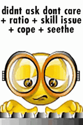 Nerd Emoji Meme Don't Care GIF