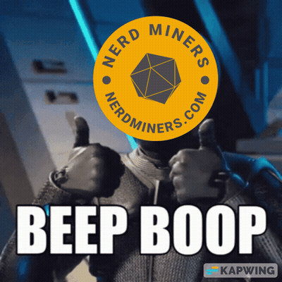 Nerd Miner Thumbs Up Saying Beep Boop GIF