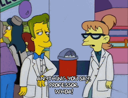 Nerd Professor Frink Assisted The Simpsons GIF