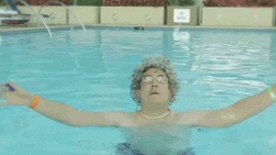 Nerd Singing In Pool Bullied GIF
