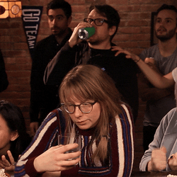 Nerdy Girl Nonchalant Bar Customer GIF
