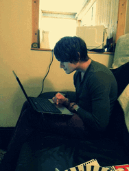 Nerdy Guy Virtual Bitch Slap GIF
