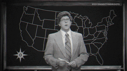 Nerdy Weatherman Black And White Clip GIF