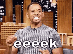 Nervous Eek Will Smith GIF