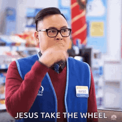 Nervous Guy Jesus Take The Wheel GIF
