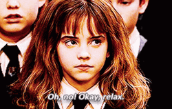 Nervous Hermione Calming Her Nerves GIF