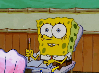 Nervous Meme SpongeBob Shaking Pencil Grip GIF