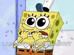 Nervous Spongebob Squarepants Nail Biter GIF