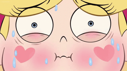 Nervous Sweating Star Butterfly GIF
