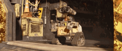 Nervous Wall E Got Scared Film Clip GIF