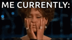 Nervous Whitney Houston Me Currently GIF