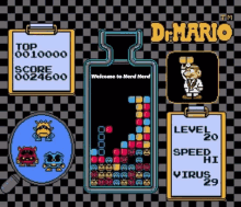 Nes Dr. Mario Tetris Battle