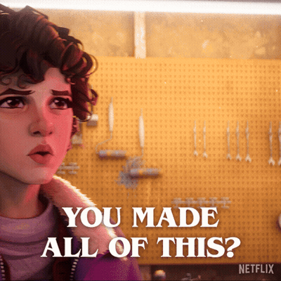 Netflix Ad Girl Asking If She Made All This GIF