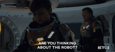 Netflix Ad Man And Boy Talking About Robot GIF