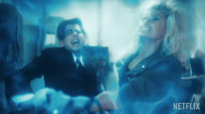 Netflix Ad Man And Woman Laughing GIF