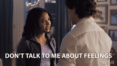 Netflix Ad Man And Woman Talking GIF