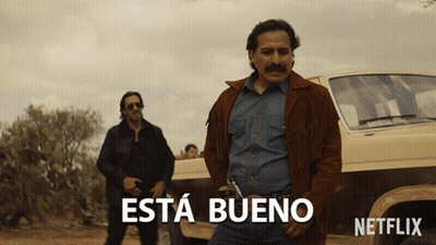 Netflix Ad Man Holding Gun GIF