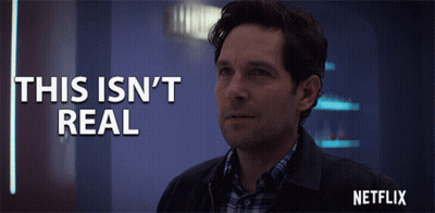 Netflix Ad Man Saying This Isn't Real GIF