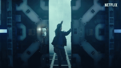 Netflix Ad Man Standing In Doorway GIF