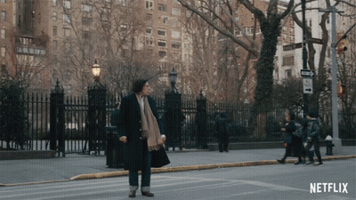 Netflix Ad Man Standing On Street GIF