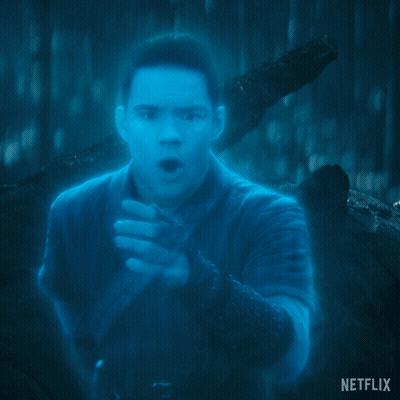 Netflix Ad Man With Ghostly Face Saying What Is Happening GIF