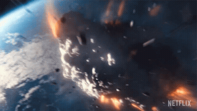 Netflix Ad Massive Explosion In Earth Atmosphere GIF