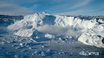 Netflix Ad Snowy Mountain GIF