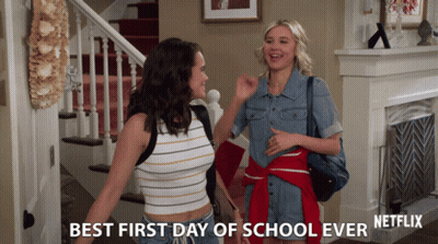 Netflix Ad Two Girls Walking In Living Room GIF