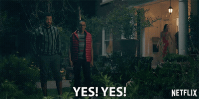 Netflix Ad Two Men In Front Of House Saying Yes Yes GIF