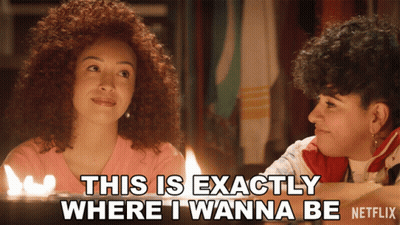 Netflix Ad Two Women Looking At Each Other This Is Exactly Where I Wanna Be GIF