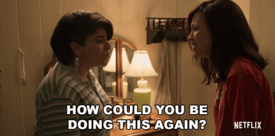 Netflix Ad Two Women Talking In Front Of Mirror GIF