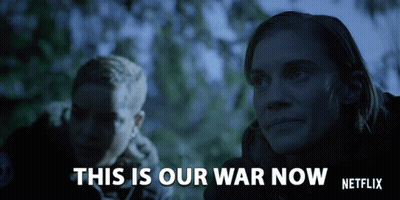 Netflix Ad Woman And Man This Is Our War Now GIF