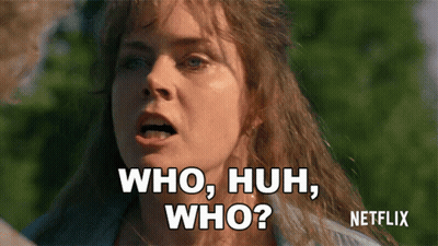Netflix Ad Woman Asking Who GIF