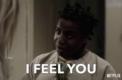 Netflix Ad Woman Holding Flower Saying I Feel You GIF