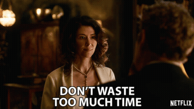 Netflix Ad Woman Saying Don't Waste Too Much Time GIF