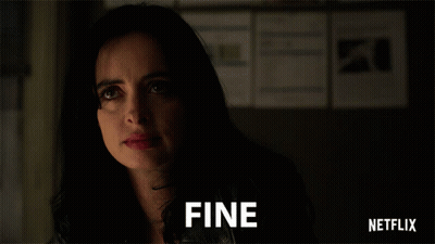 Netflix Ad Woman Saying Fine GIF