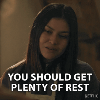 Netflix Ad Woman Saying Get Plenty Of Rest GIF