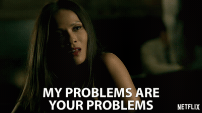 Netflix Ad Woman Saying Your Problems Are Her Problems GIF